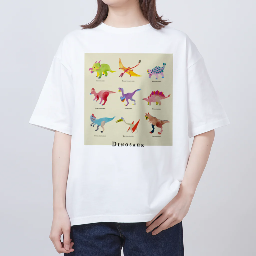 NANAHOSHI64のゆる恐竜集合ver タイプB オーバーサイズTシャツ