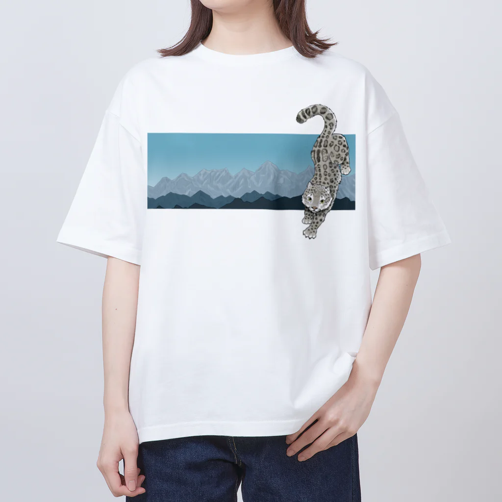 mofful.のユキヒョウ - 山脈 オーバーサイズTシャツ