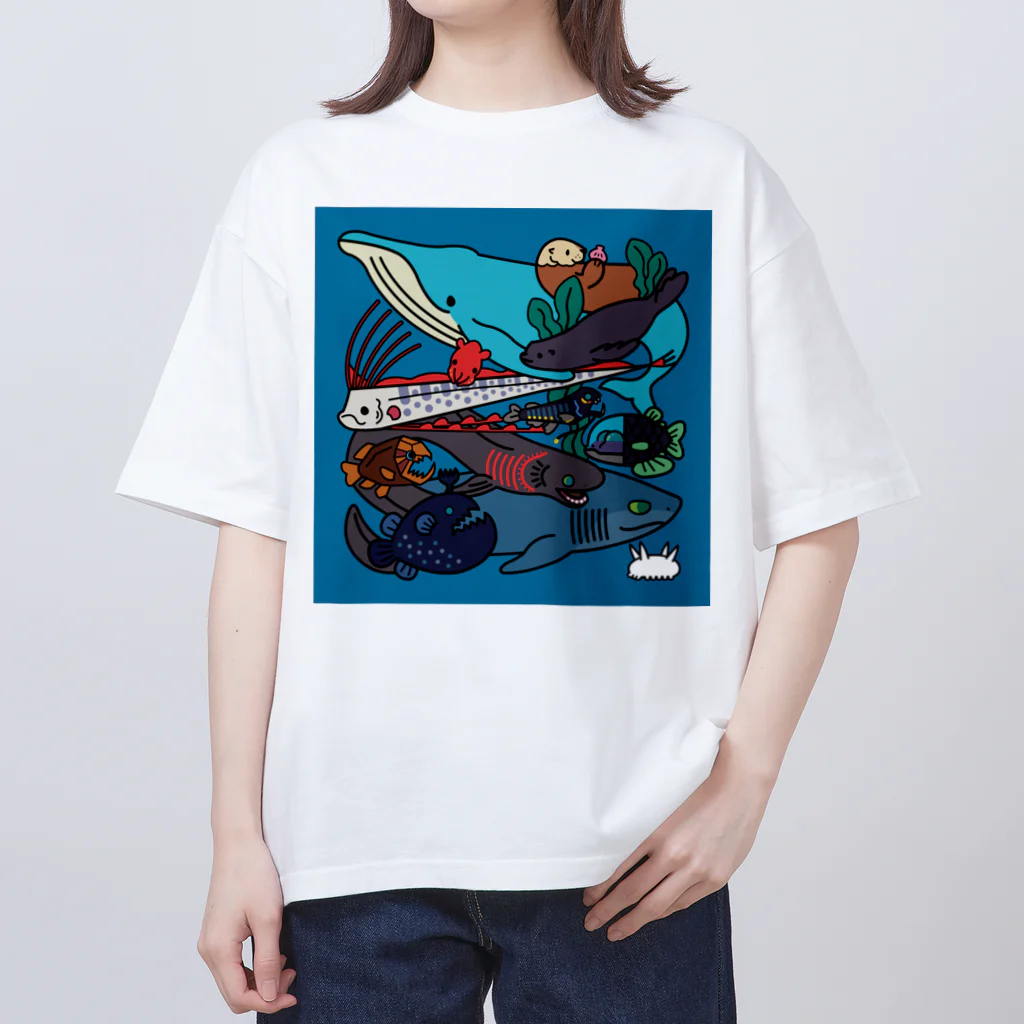 みなとまち層の海の生き物たち Oversized T-Shirt