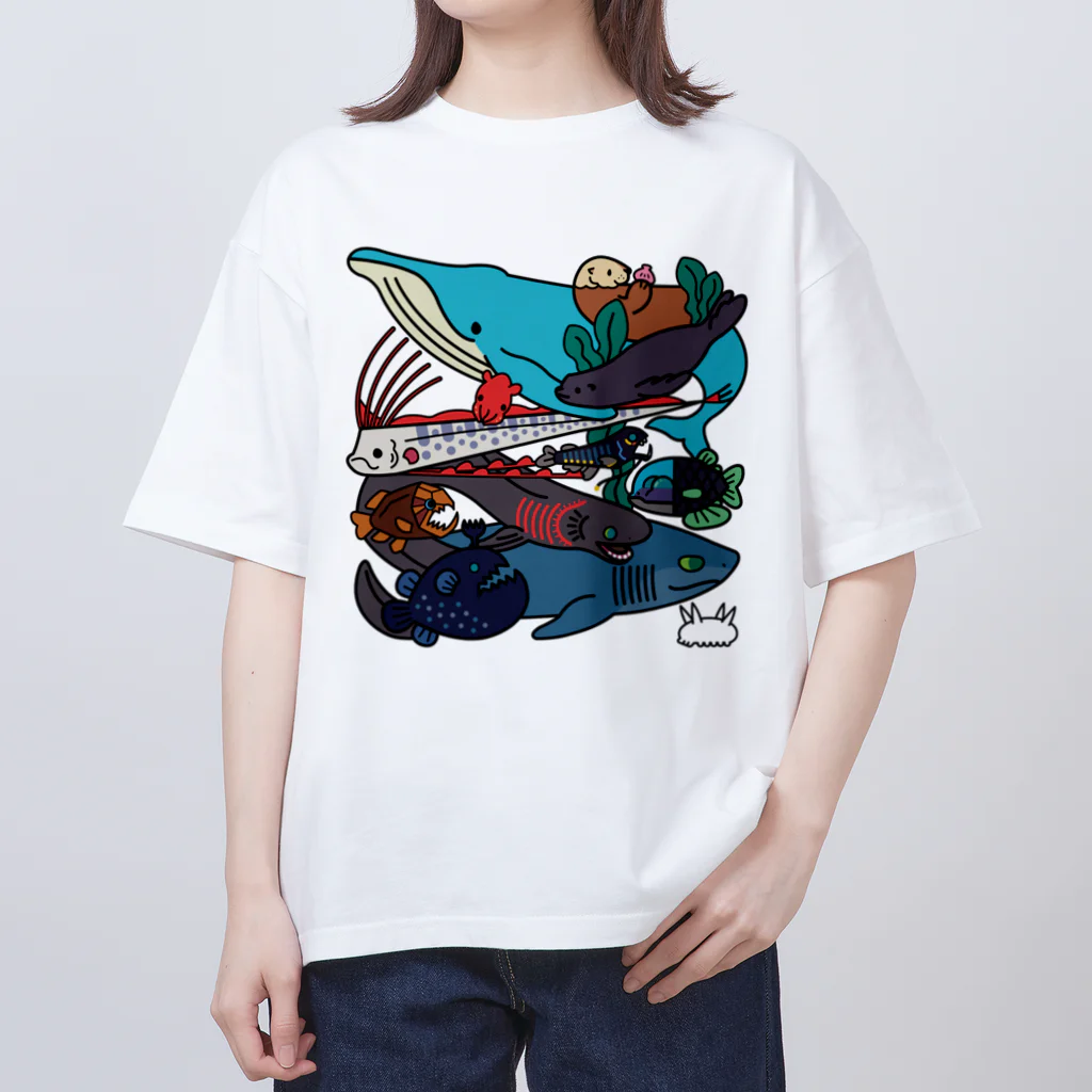 みなとまち層の海の生き物たち オーバーサイズTシャツ