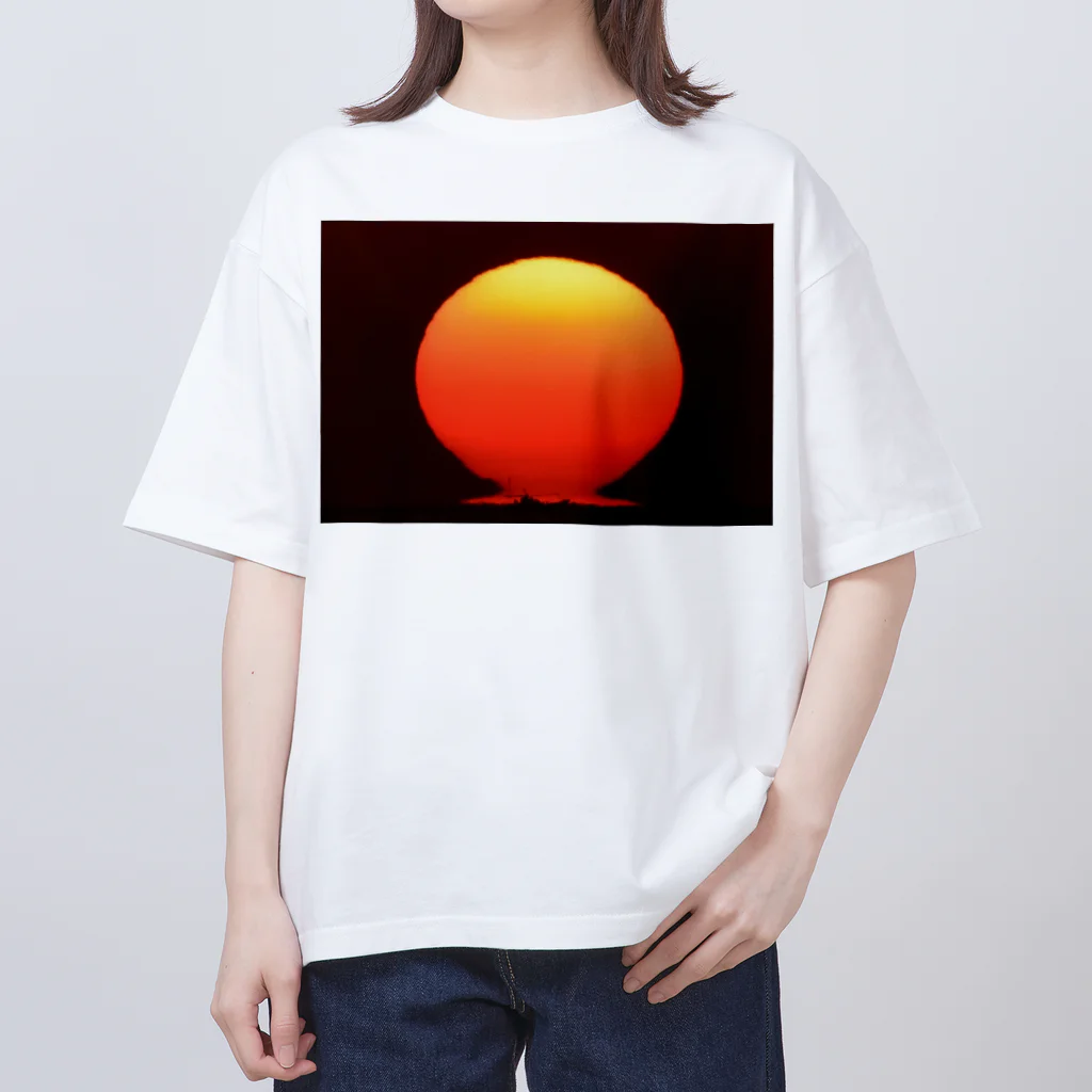 rakuyouoyajiの達磨夕日 オーバーサイズTシャツ