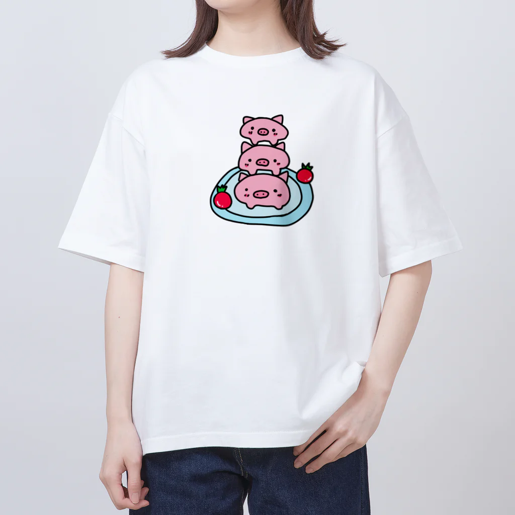 みつまめこshopの可愛いお料理 オーバーサイズTシャツ