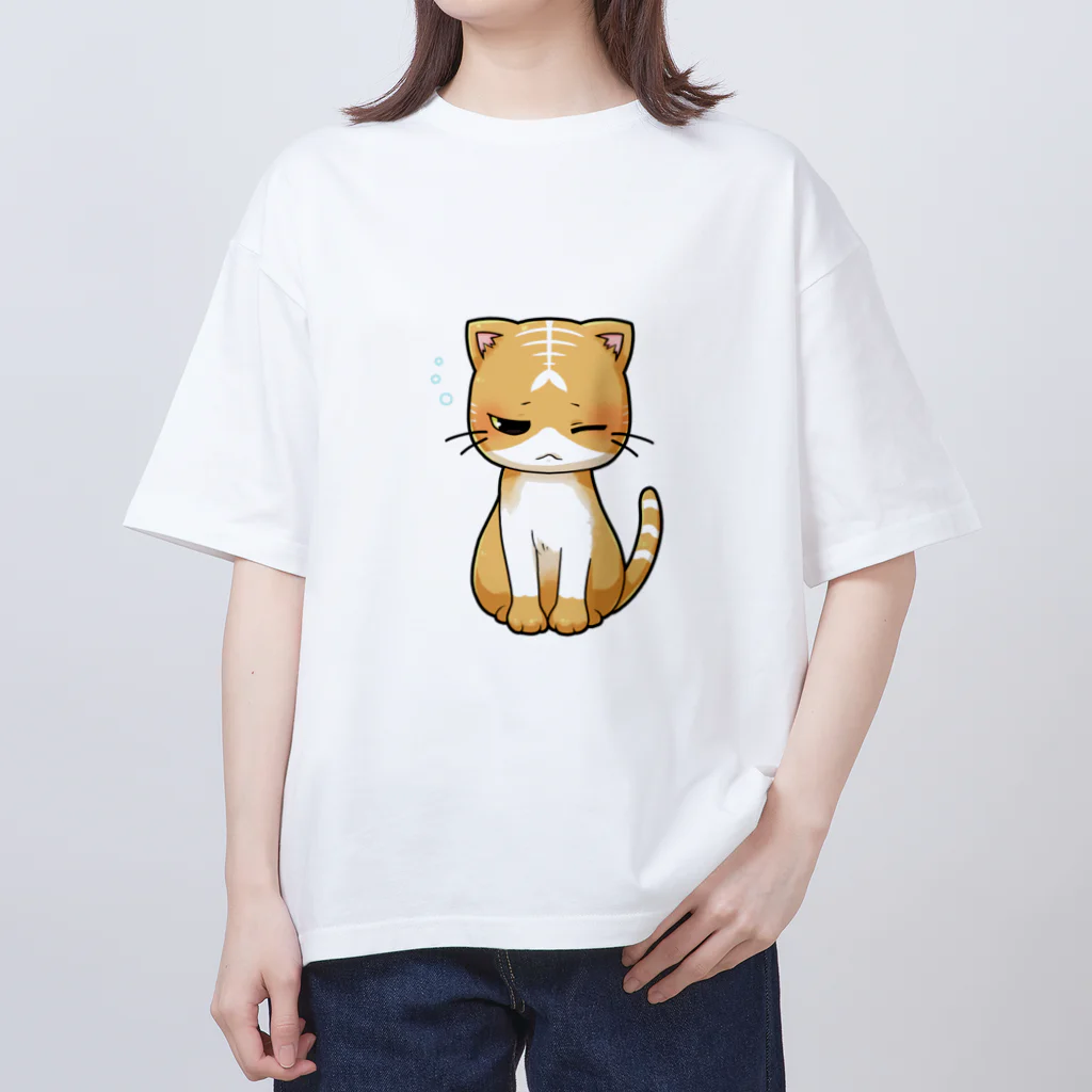 ほっけにゃんの眠たいほっけにゃん オーバーサイズTシャツ