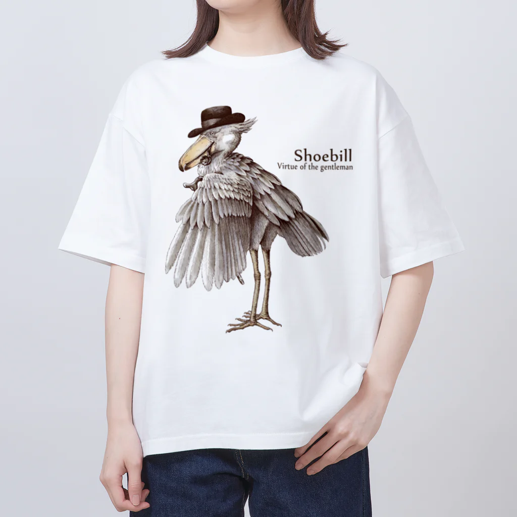 アトリエPTIMOのハシビロコウ紳士 オーバーサイズTシャツ