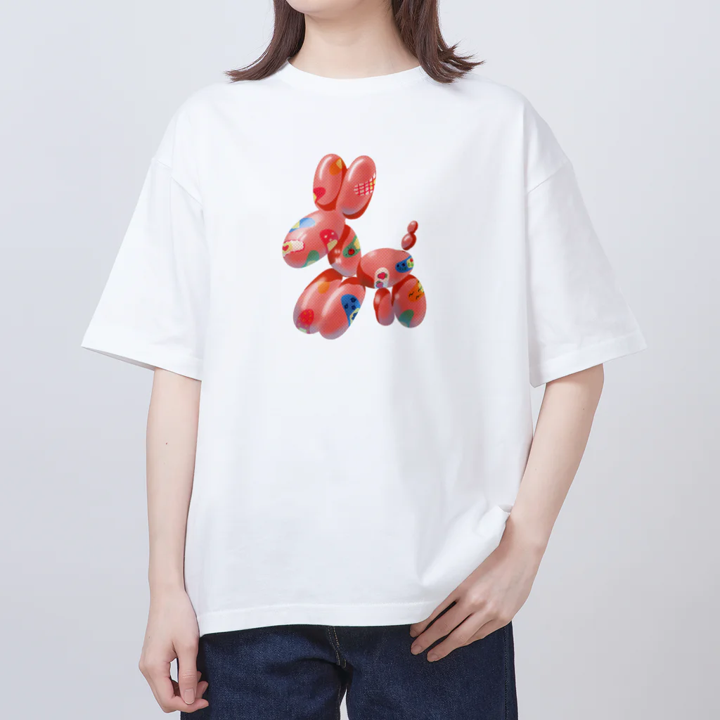 HOHOEMI🍋のピンクバルーンイヌ Oversized T-Shirt