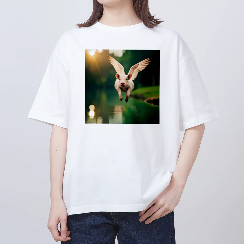 青空クリエイトのI can fly  オーバーサイズTシャツ