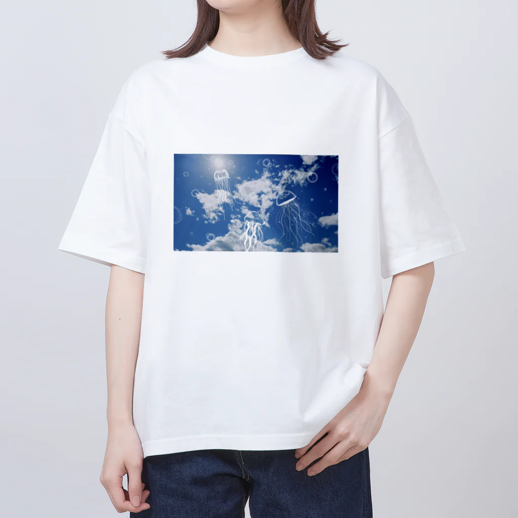 おみおパンツの空クラゲ オーバーサイズTシャツ