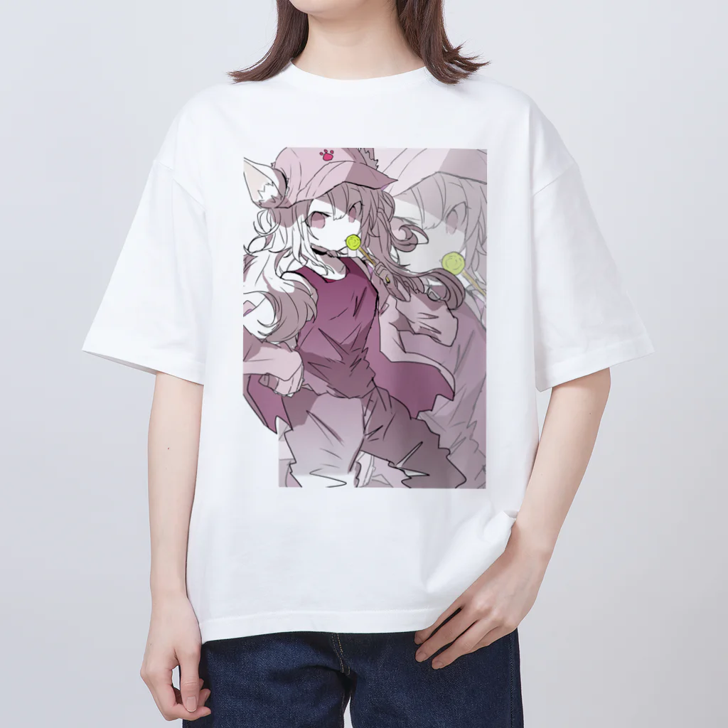 blossomのケモミミツインテ少女 オーバーサイズTシャツ