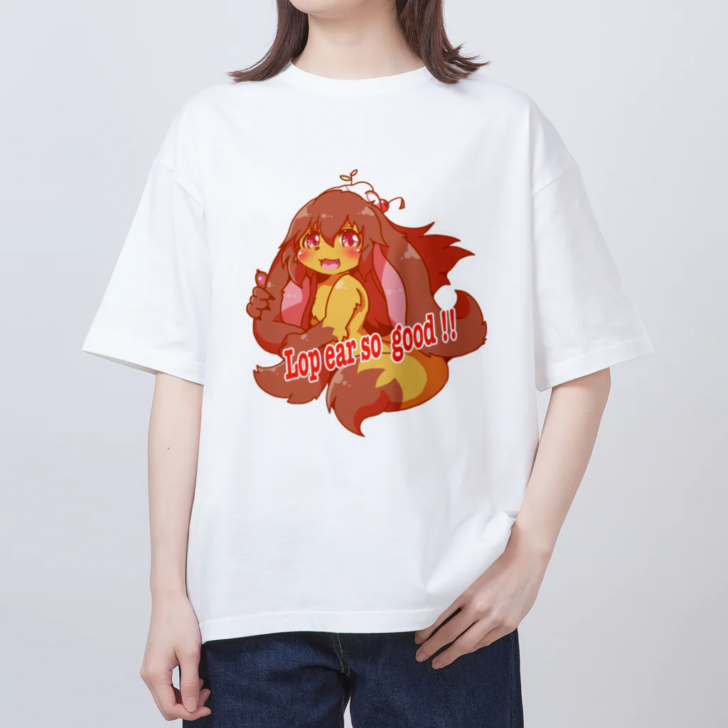 あくりん🍮ご依頼募集中！のプリンチョの垂れ耳はいいぞグッズ オーバーサイズTシャツ