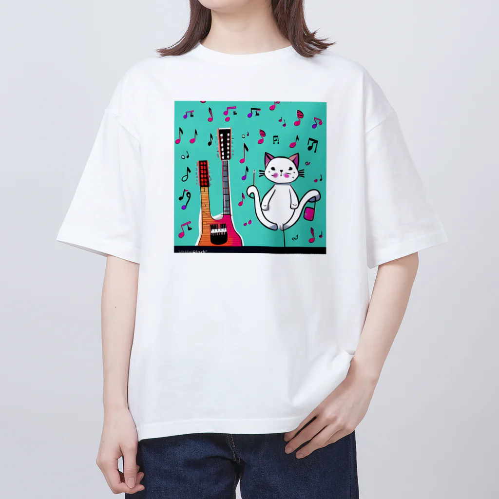 Alacarteの音楽とネコ🎶 オーバーサイズTシャツ