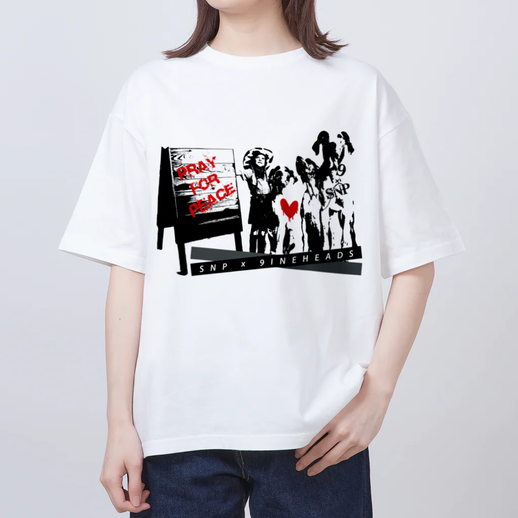 王子のアパレル SnprinceのSnp×9ine PrayForPeace オーバーサイズTシャツ