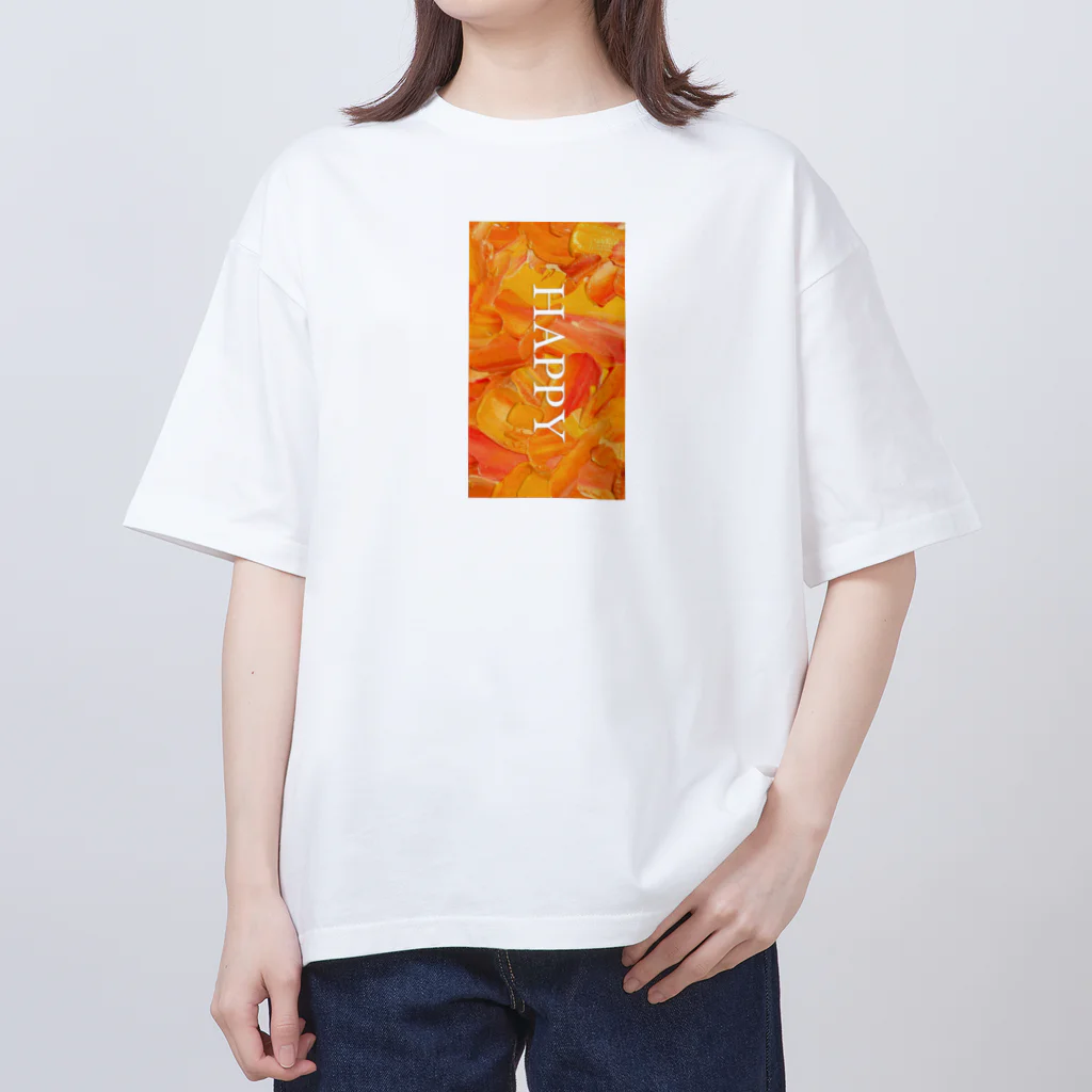 iroasobi_artのtexture_happy Oversized T-Shirt