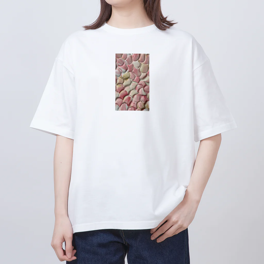 iroasobi_artのtexture_pink Oversized T-Shirt