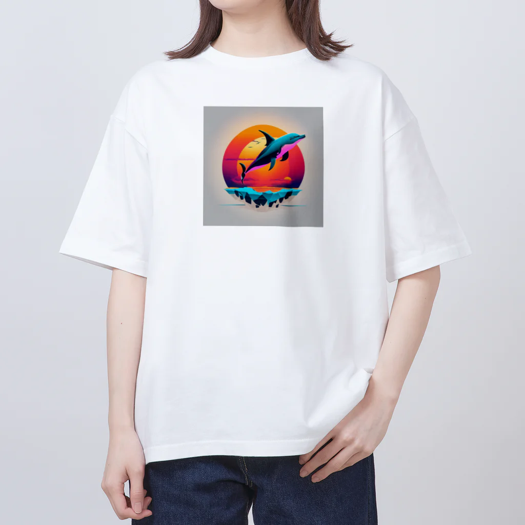 dolphineのイルカと太陽と海の物語 Oversized T-Shirt