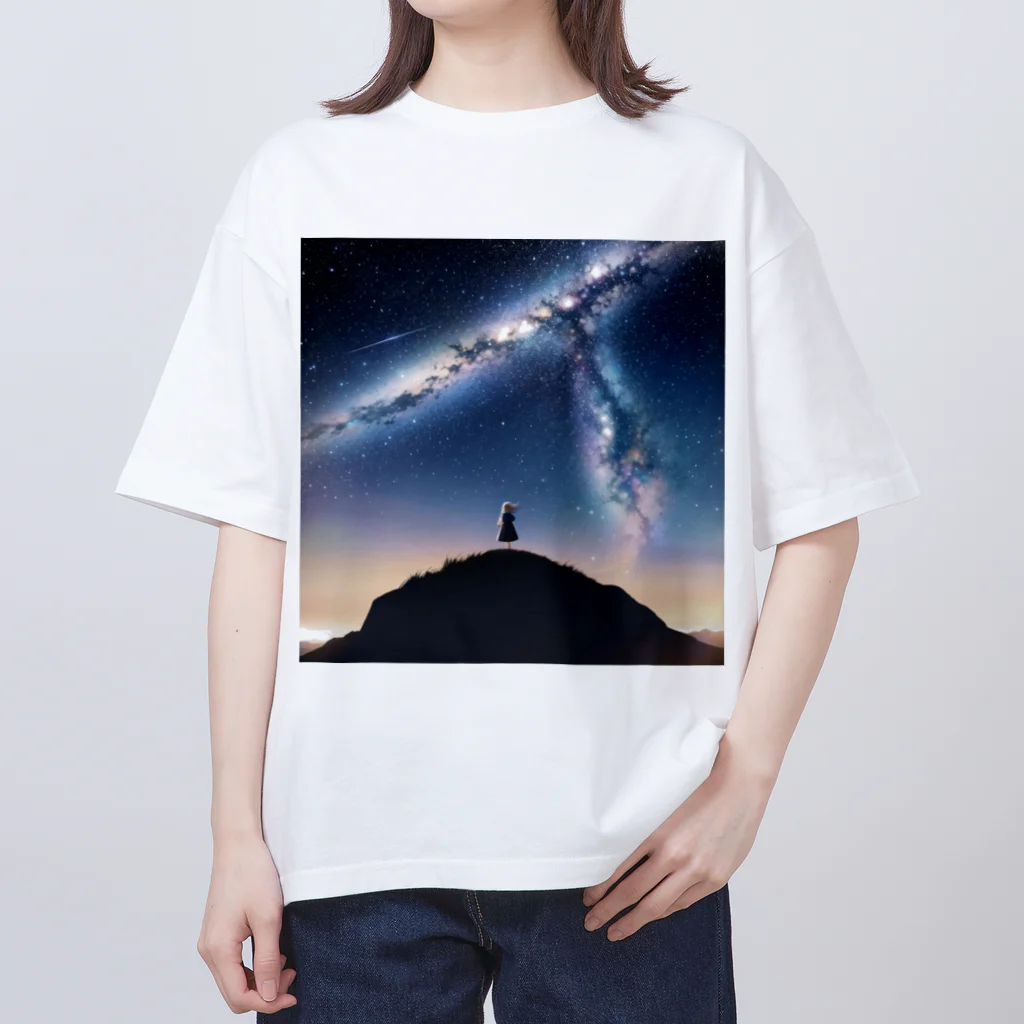 アマタの星を見る少女 オーバーサイズTシャツ
