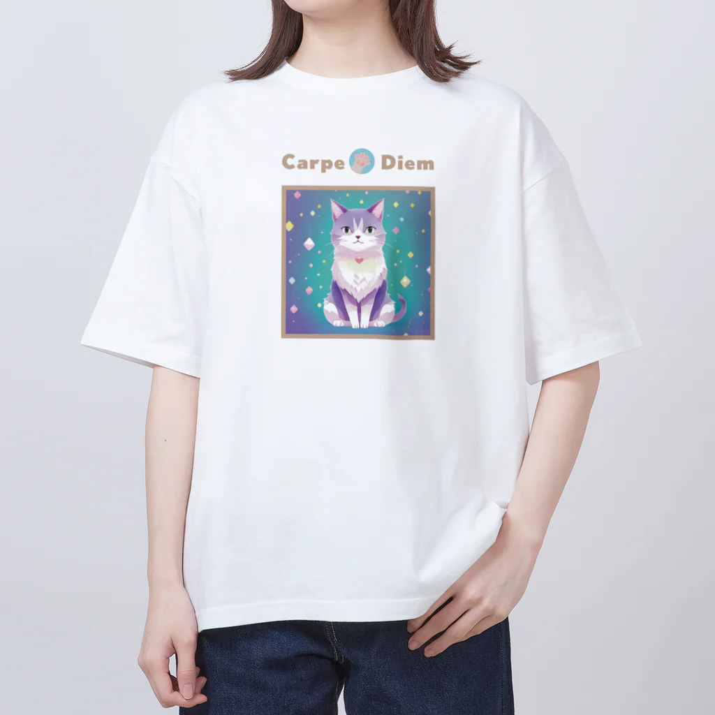 縞ネコ屋のネコTシャツ (021猫) オーバーサイズTシャツ