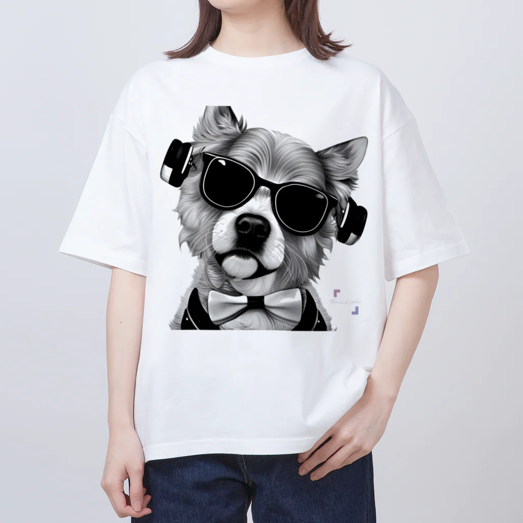 Connect Art SUZURI STOREのConnect Art 003 Dog オーバーサイズTシャツ