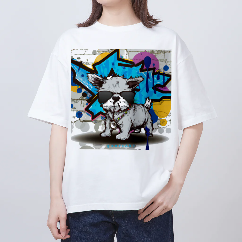 gearsARTのギャング犬 オーバーサイズTシャツ