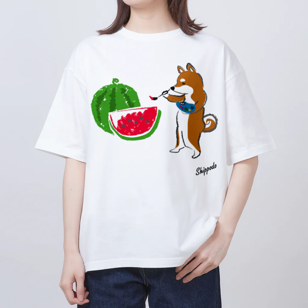 しっぽ堂のSUMMER柴犬 オーバーサイズTシャツ