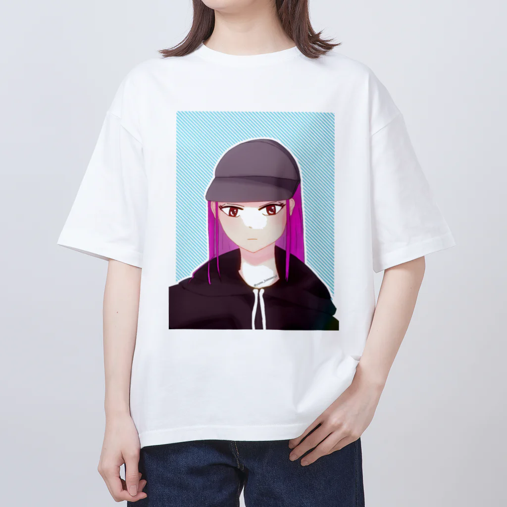 @supika_chan1のピンクカラー女子 オーバーサイズTシャツ