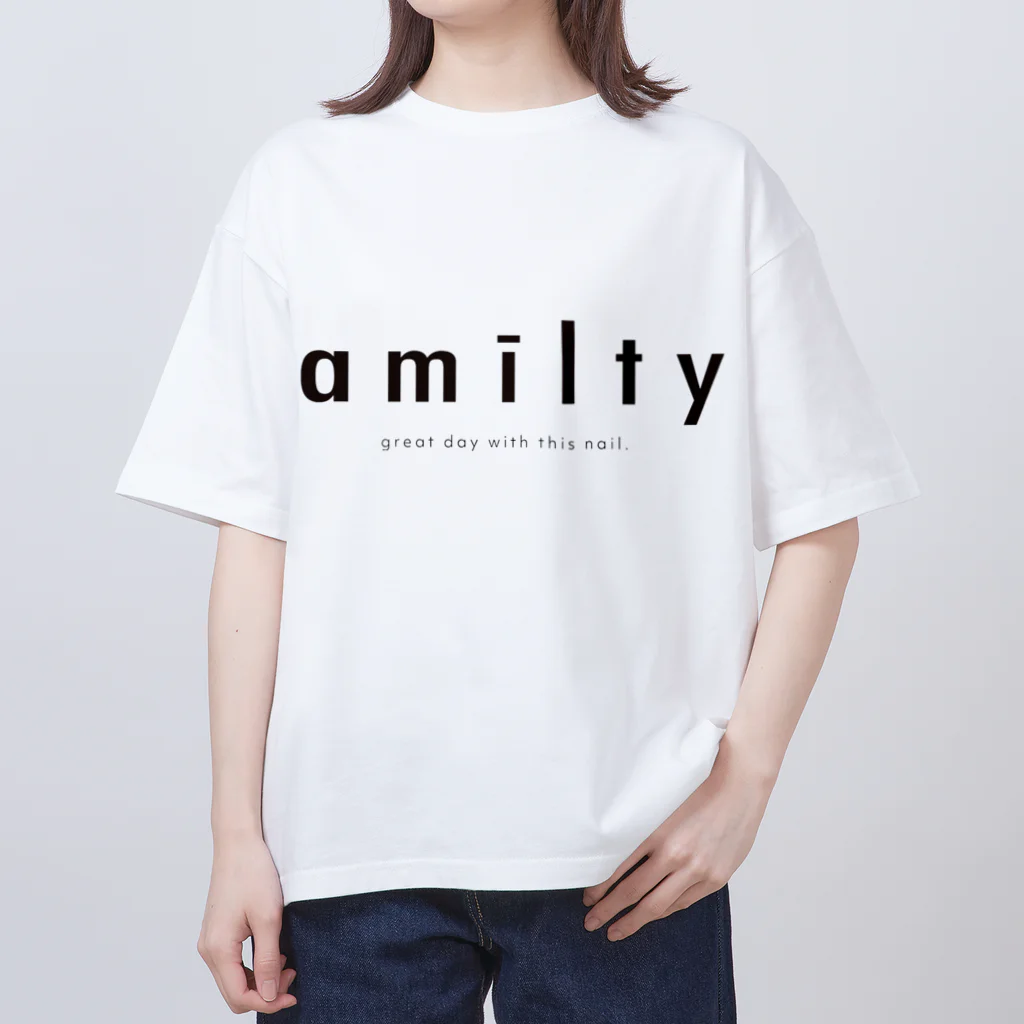 ari_shopのシンプルお洒落ロゴデザイン オーバーサイズTシャツ