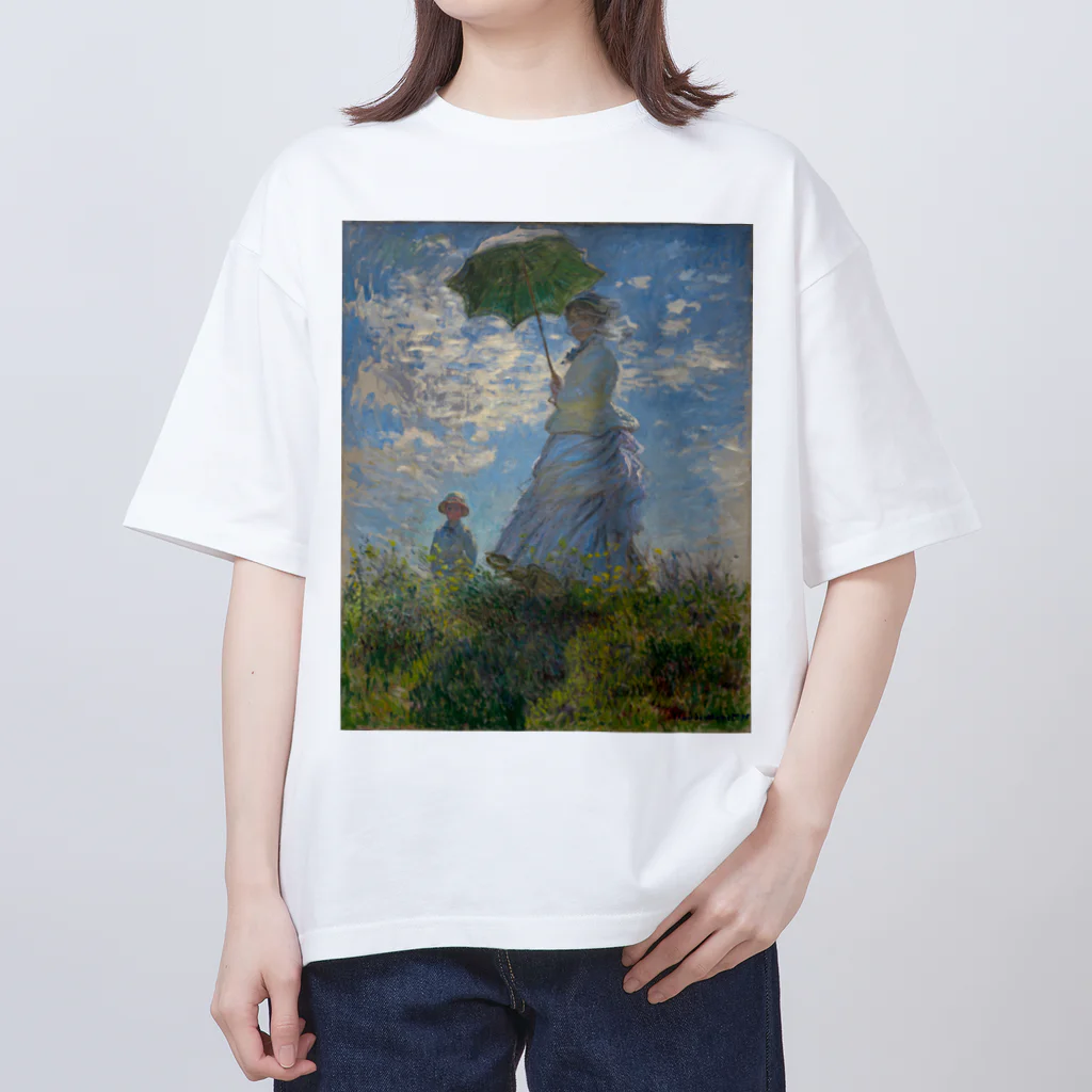 世界美術商店の散歩、日傘をさす女性 / Woman with a Parasol - Madame Monet and Her Son オーバーサイズTシャツ