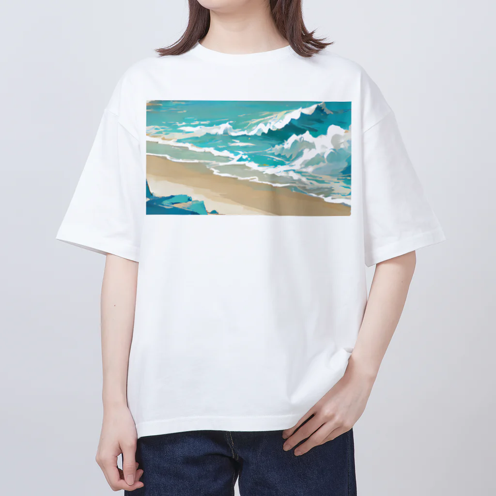 Tenxxx10の蒼い海 オーバーサイズTシャツ