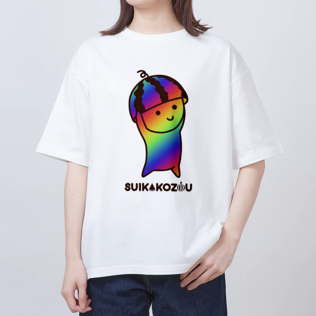 suikakozouのすいかこぞう【狂乱レインボー】 オーバーサイズTシャツ