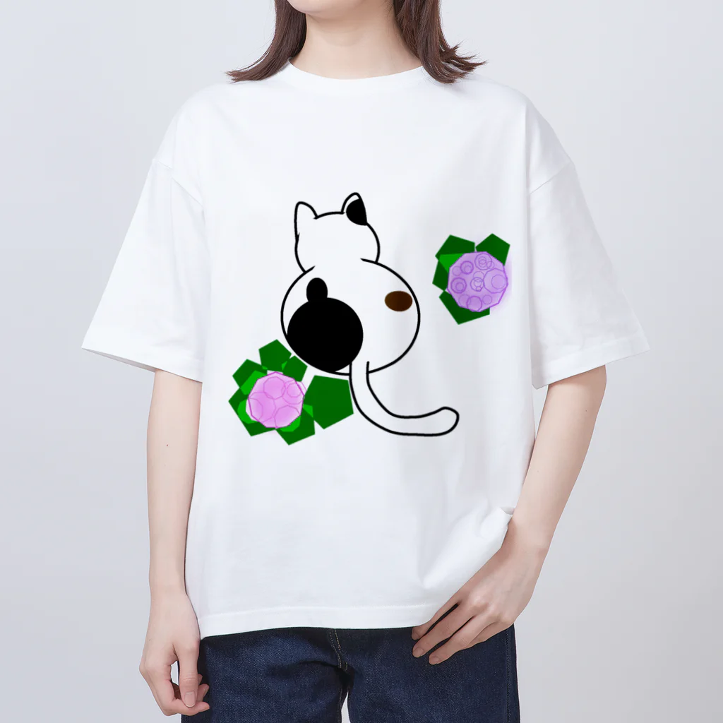 世界地図の 三毛猫 Oversized T-Shirt