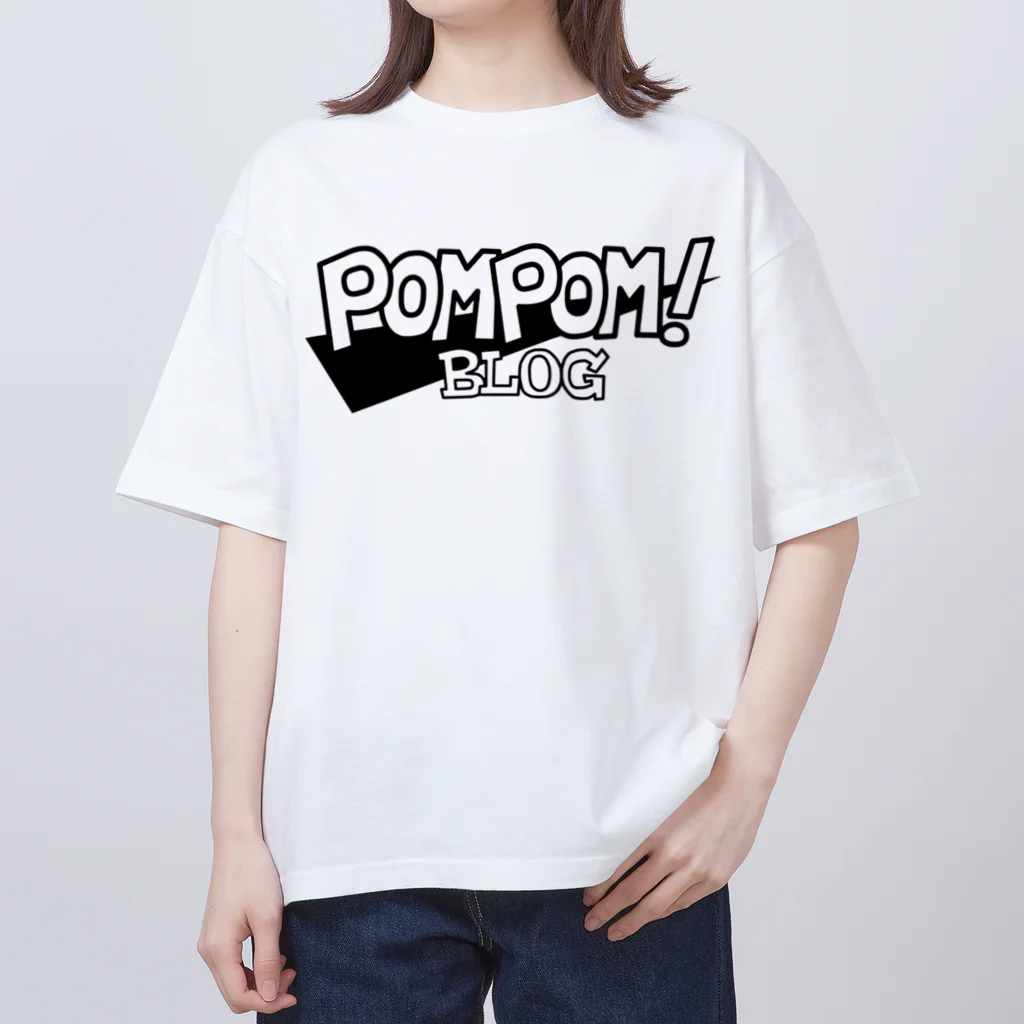 mf@PomPomBlogのPom Pom Blog Logo 2nd（black） オーバーサイズTシャツ