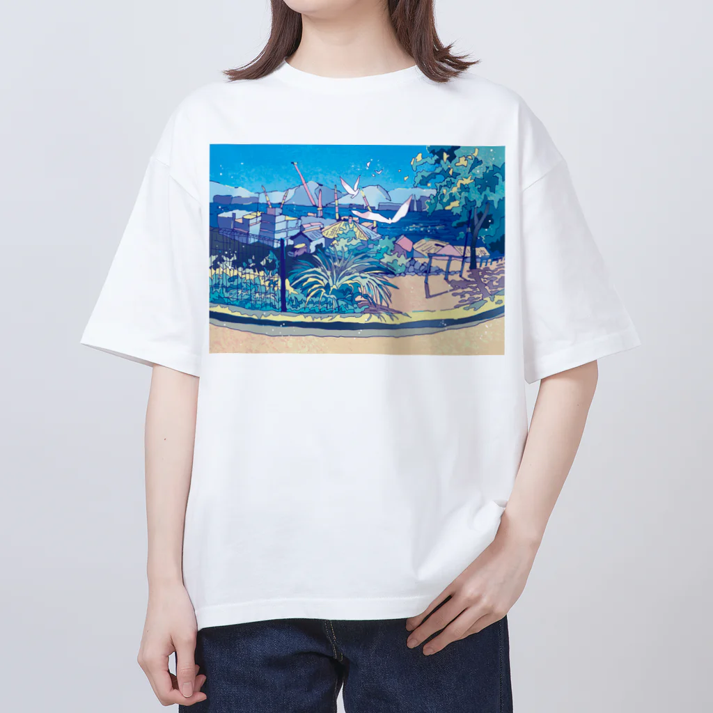 Saigetsuの【旅立ちの日】/長崎の風景 オーバーサイズTシャツ