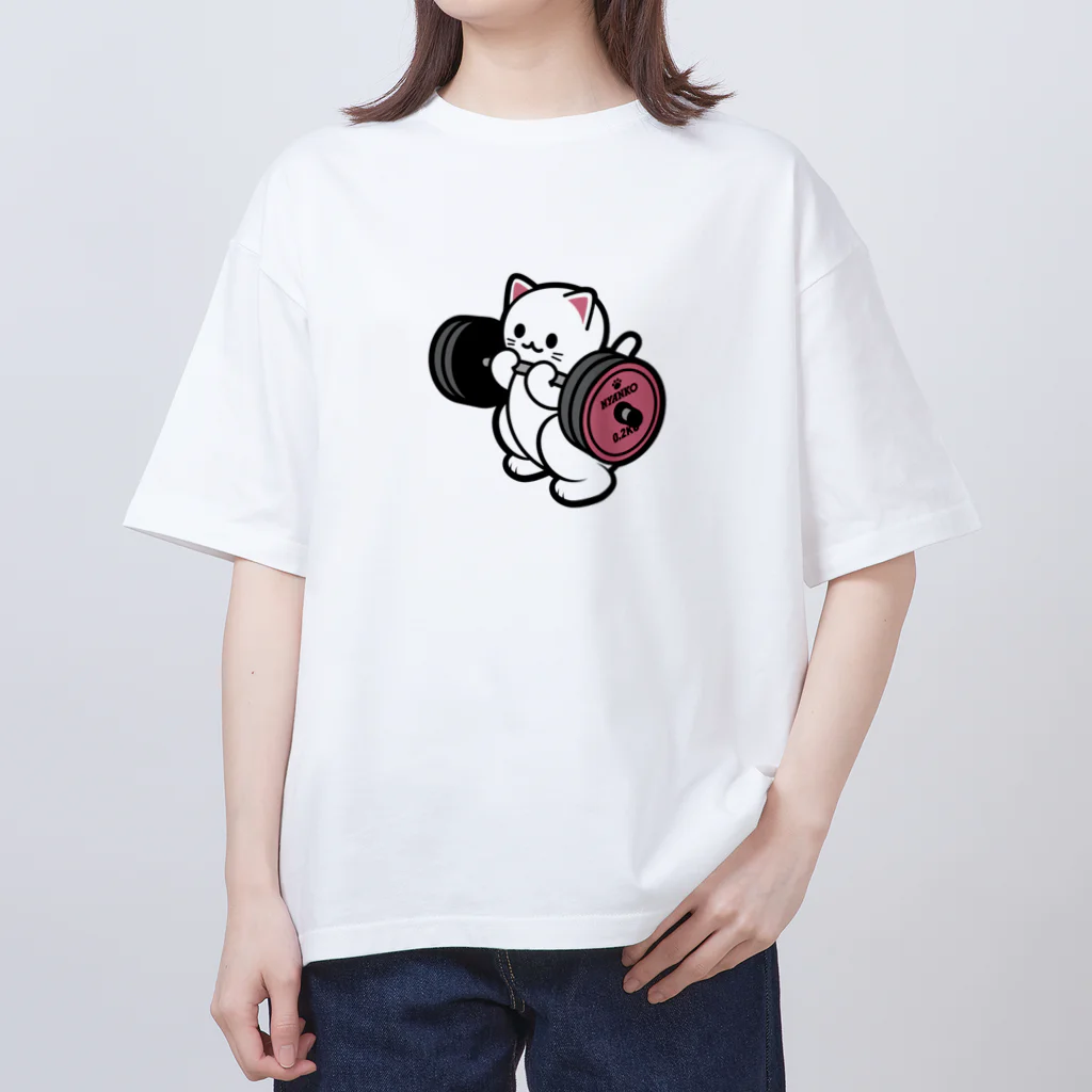 きんにく村SHOPのばーべるニャンコ Oversized T-Shirt