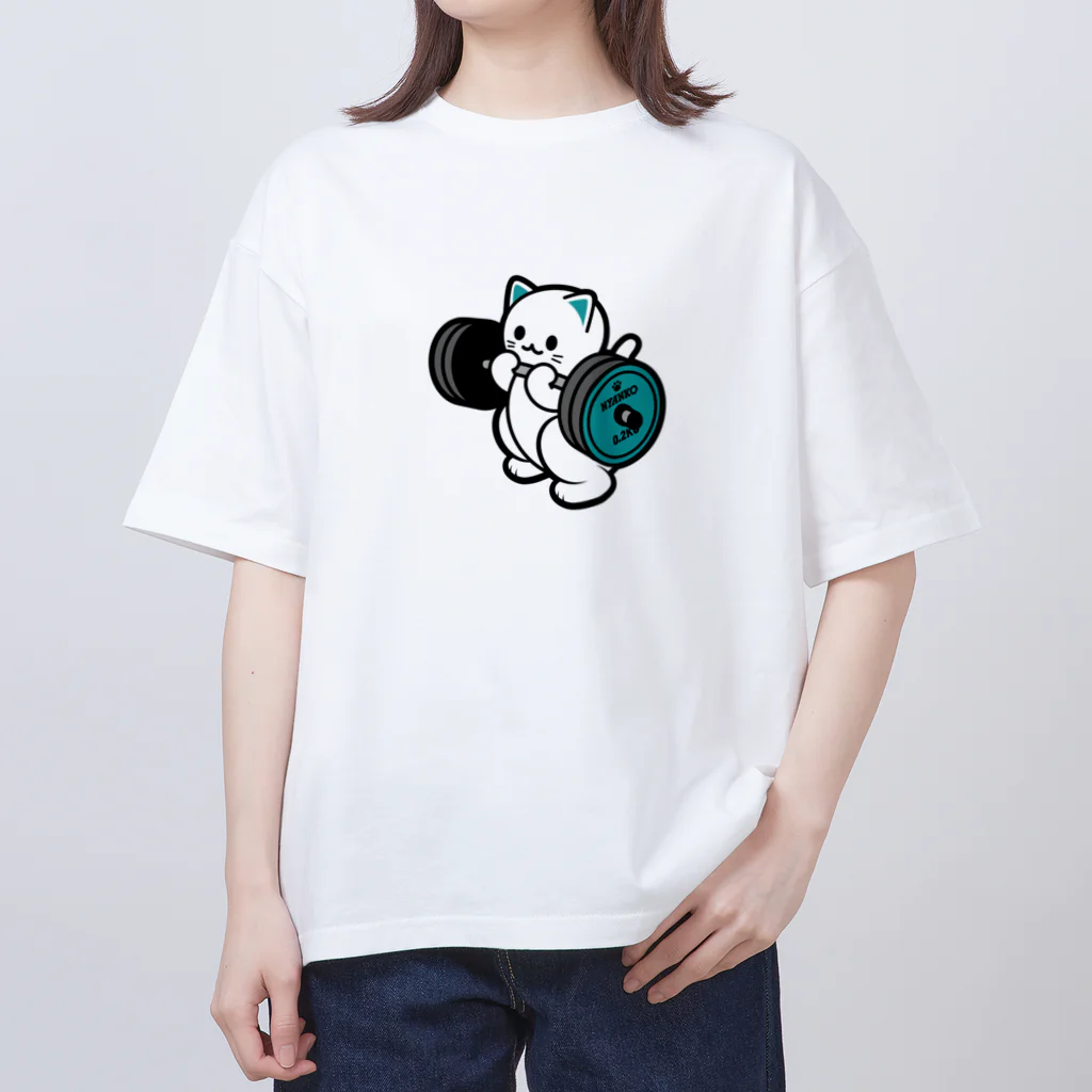 きんにく村SHOPのばーべるニャンコ（亜種ver.） オーバーサイズTシャツ