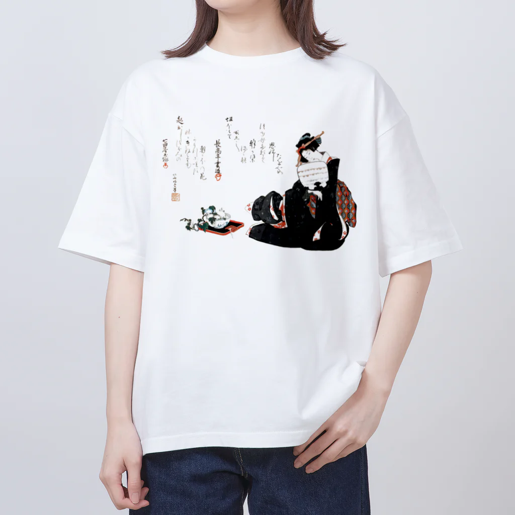 Hungry Freaksの葛飾辰女「朝顔美人図」 オーバーサイズTシャツ