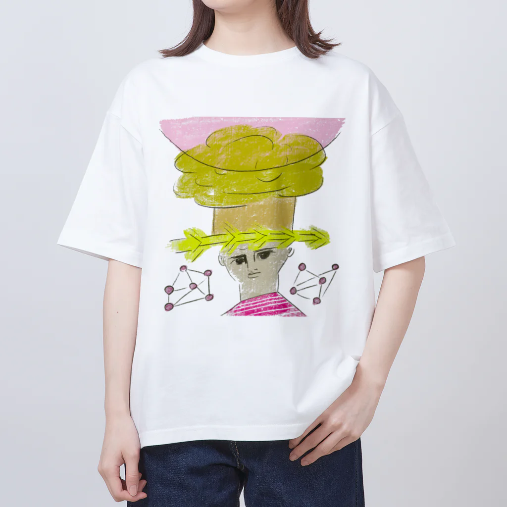 星ムー子のみぎからひだりへすどおり オーバーサイズTシャツ