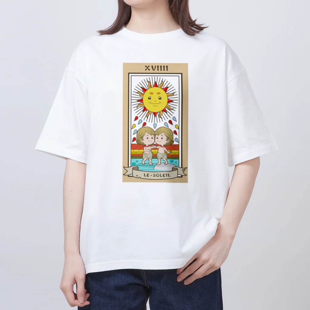月神メイネのマルセイユ版　ちびキャラ太陽 オーバーサイズTシャツ