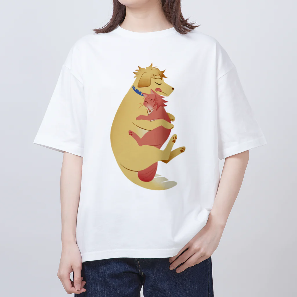 Nightsのわんにゃんぎゅ Oversized T-Shirt