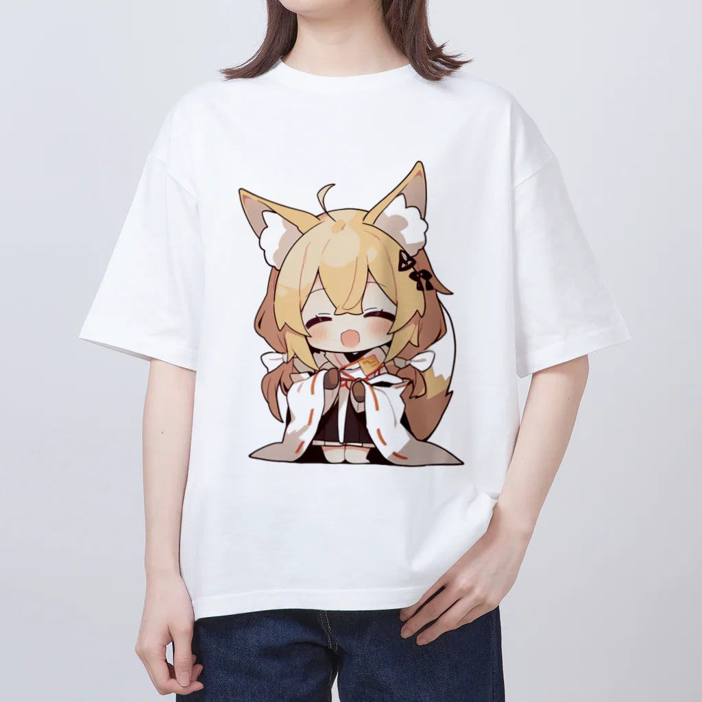 jai-to-anのミコン (Mikon) ver.1 狐の神様、きつね、キツネ オーバーサイズTシャツ