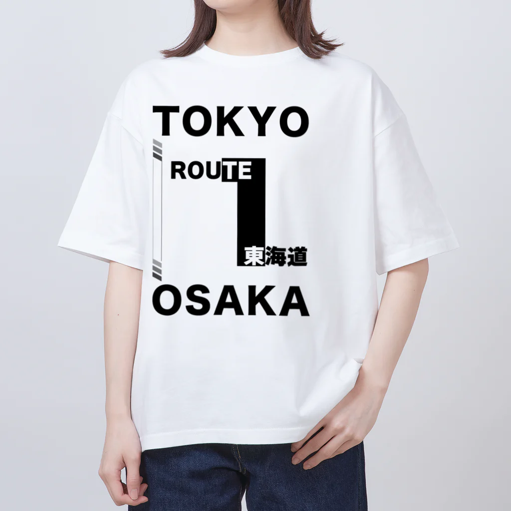 ヨリソウコトダマのルート1　国道Tシャツ Oversized T-Shirt