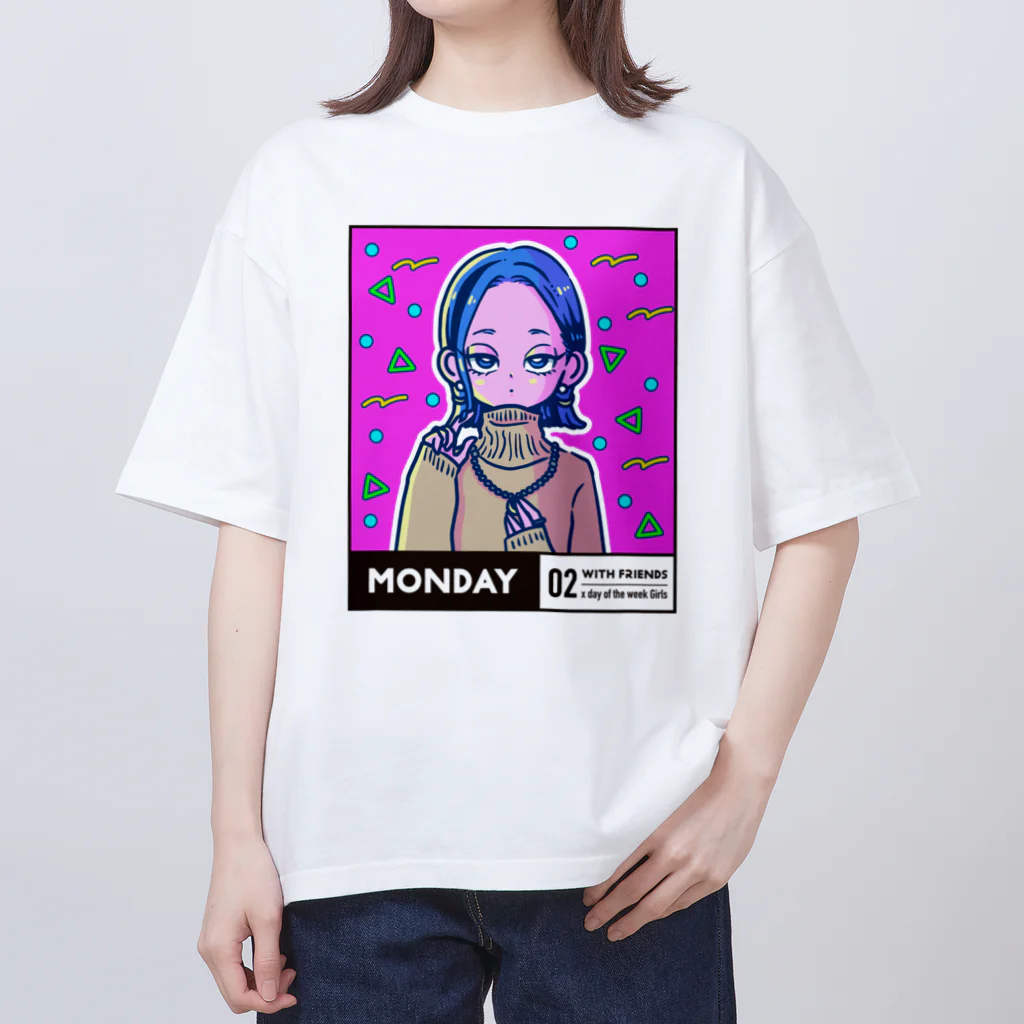 x曜日の彼女 の02-1-with friends-Monday オーバーサイズTシャツ