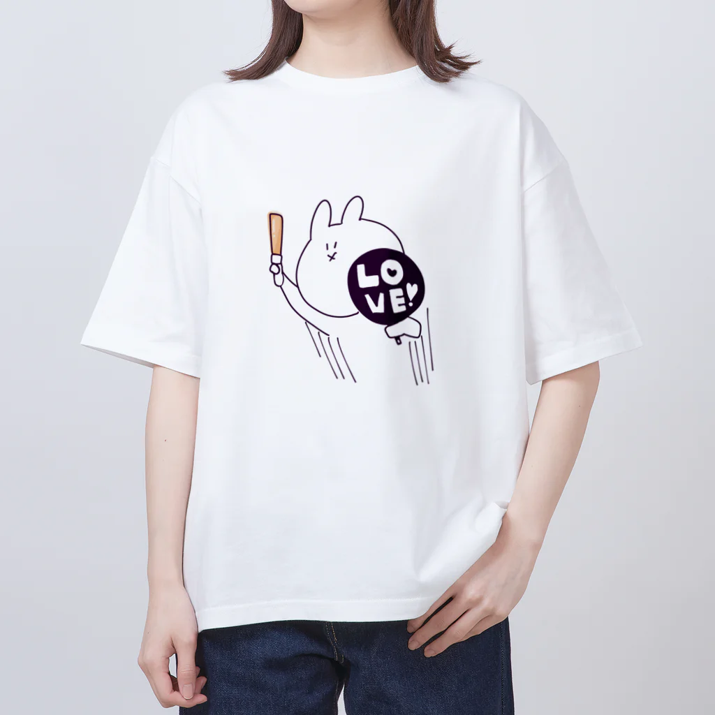 うさちゃんのおたくうさちゃん(オレンジ) オーバーサイズTシャツ