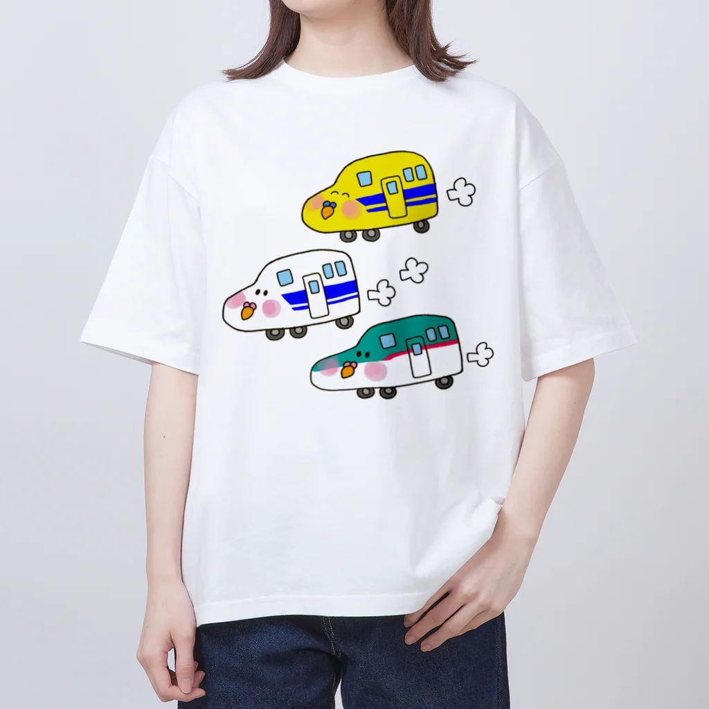 鳥さんインコさんダイスキ商店の新幹線インコ Oversized T-Shirt