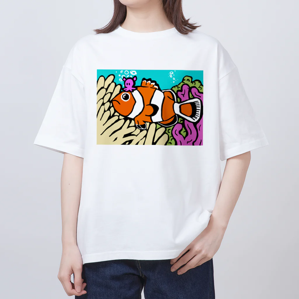 サブカルビジネスセンター尼崎のずっと友達 Oversized T-Shirt