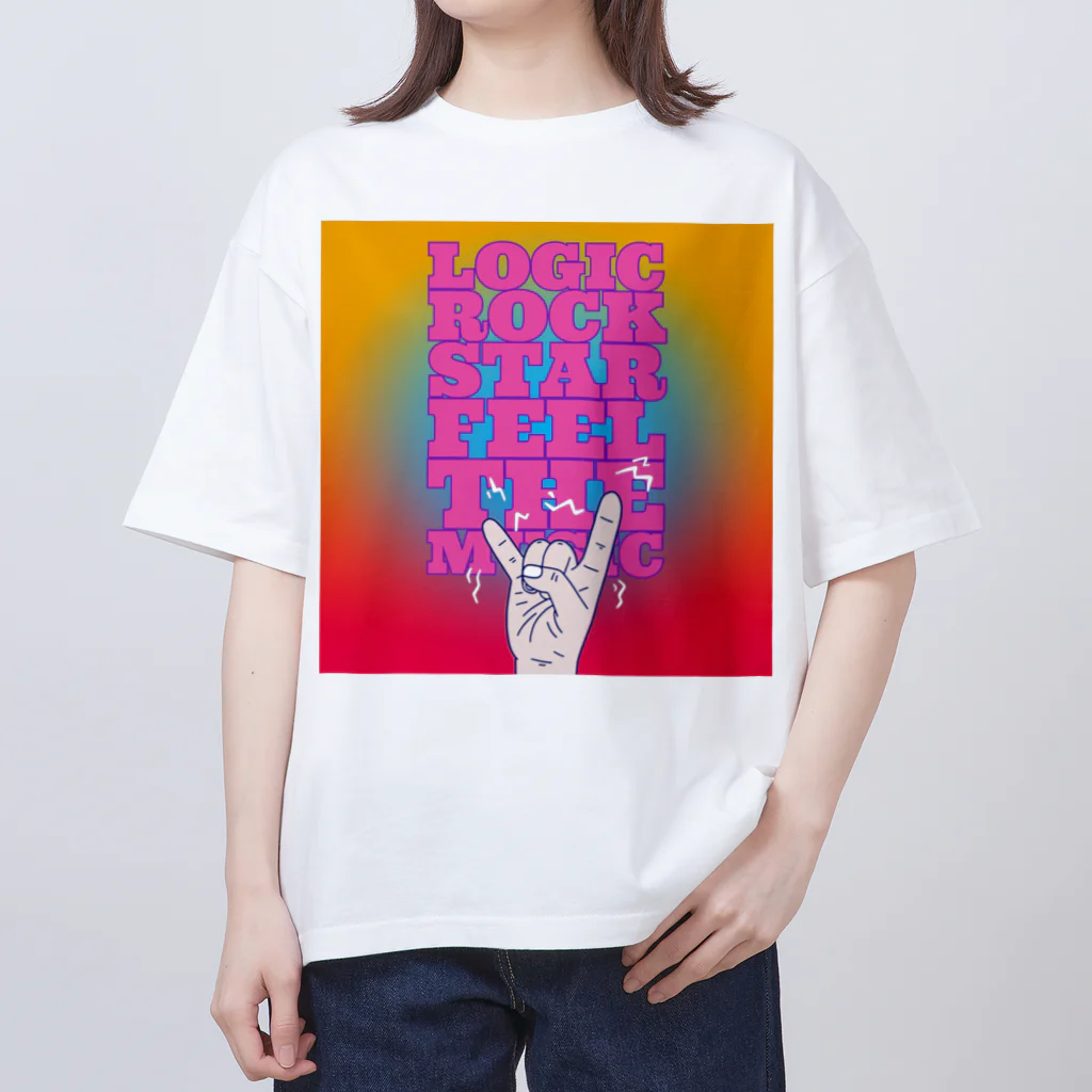 Logic RockStar のFEEL THE MUSIC オーバーサイズTシャツ