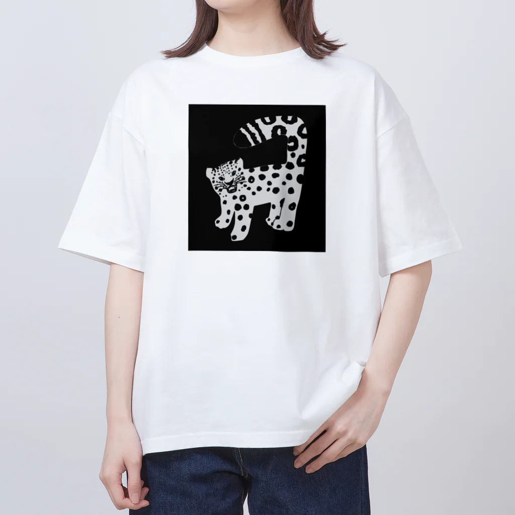 ユキヒョウのお店のシャーッ！（黒） Oversized T-Shirt