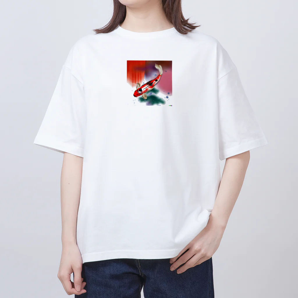 Spirit of 和の鯉の泳ぎ オーバーサイズTシャツ