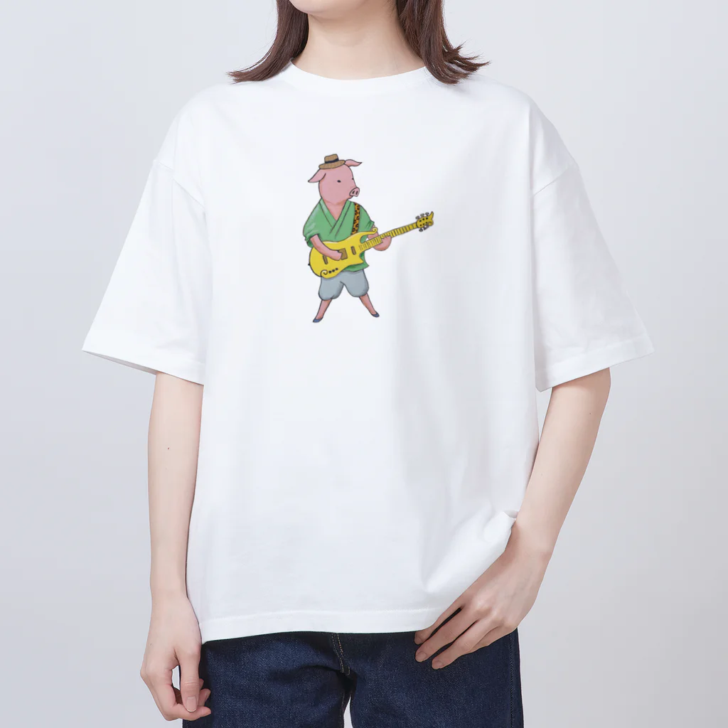 momomanjuのギター・猪八戒 Oversized T-Shirt