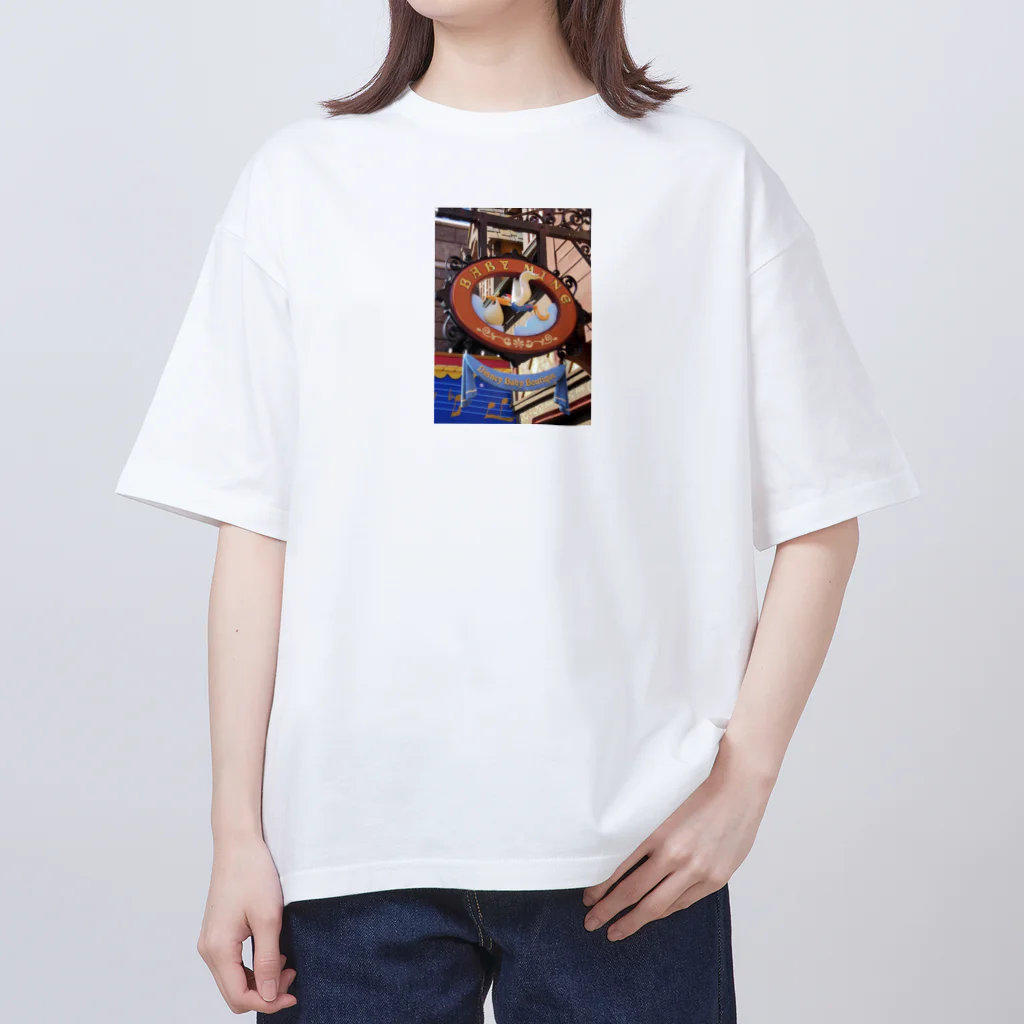みちゅぱの子宝運パワースポット・コウノトリさんが赤ちゃんを運んできてくれる♡ Oversized T-Shirt
