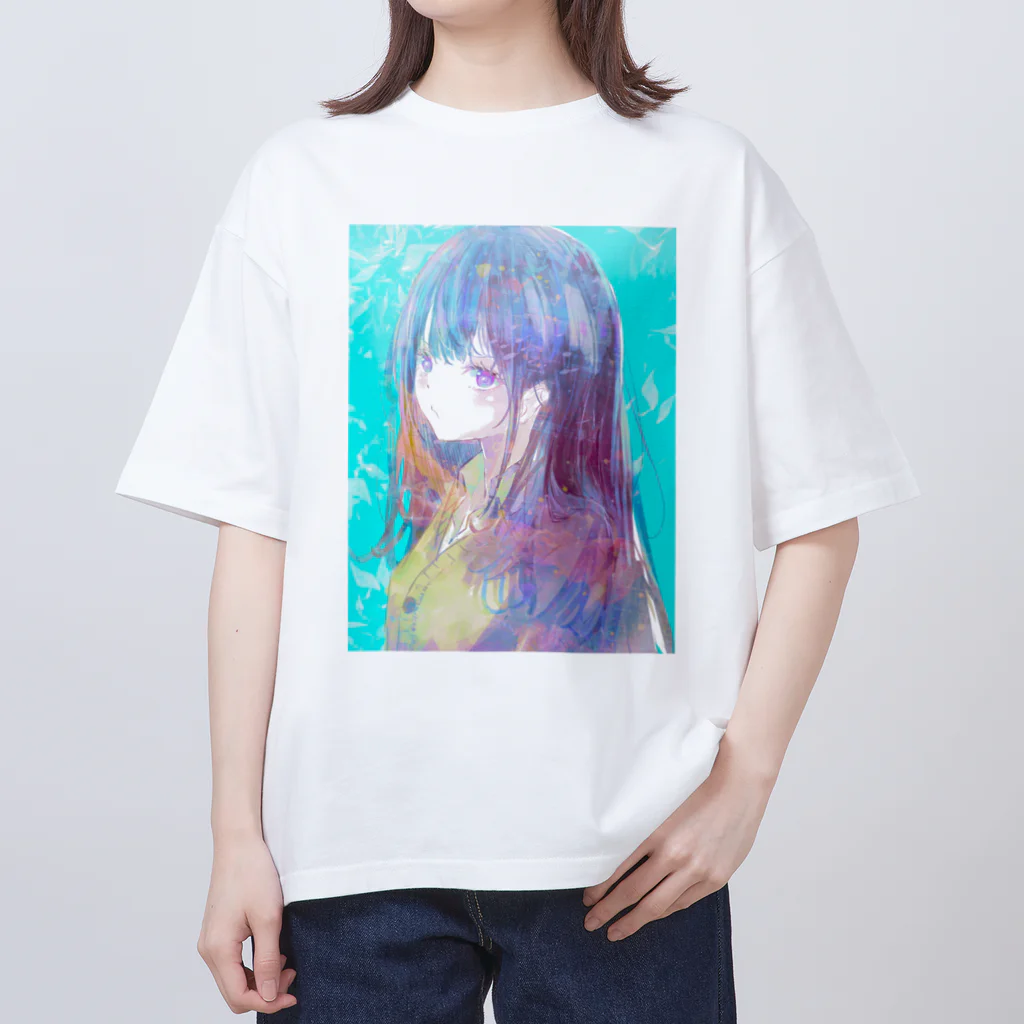 帆波　綾の青髪 Oversized T-Shirt