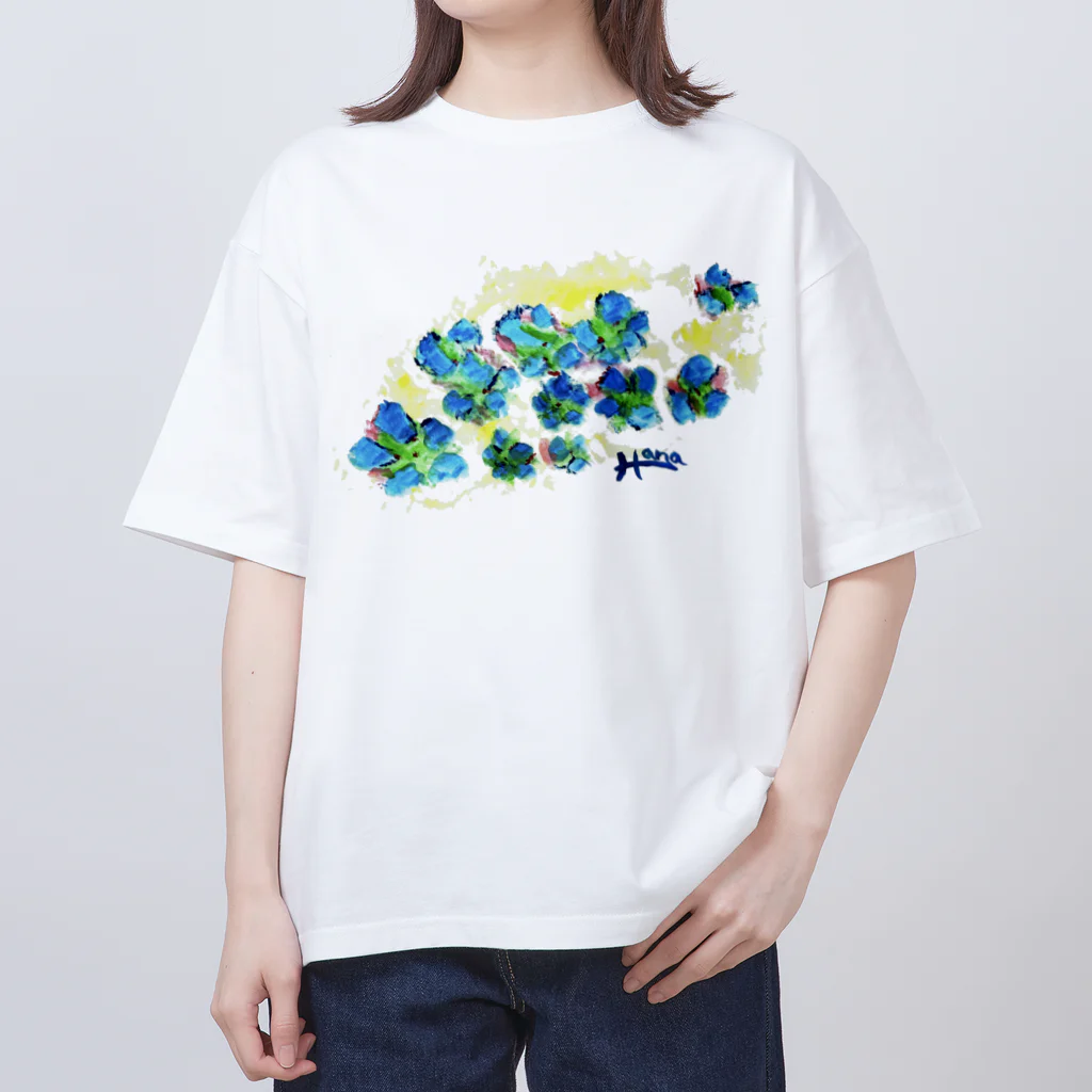 はなのしおりのあじさい オーバーサイズTシャツ